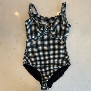 Albion Black & White Gingham One-Piece swimsuit